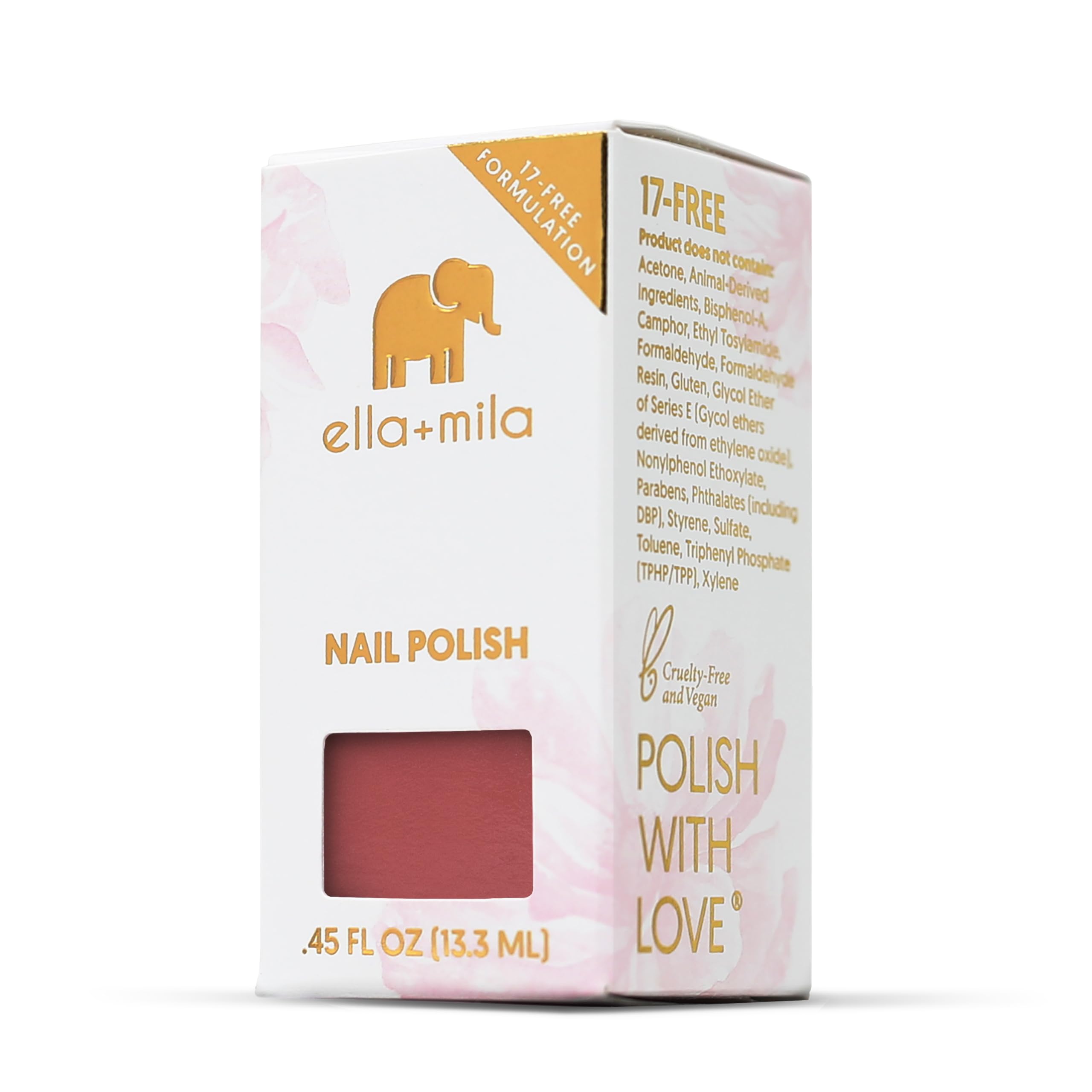 ella+mila Sixth Fix Pink Nail Polish – Quick Dry, Chip-Resistant, Long-Lasting (0.45 fl oz)