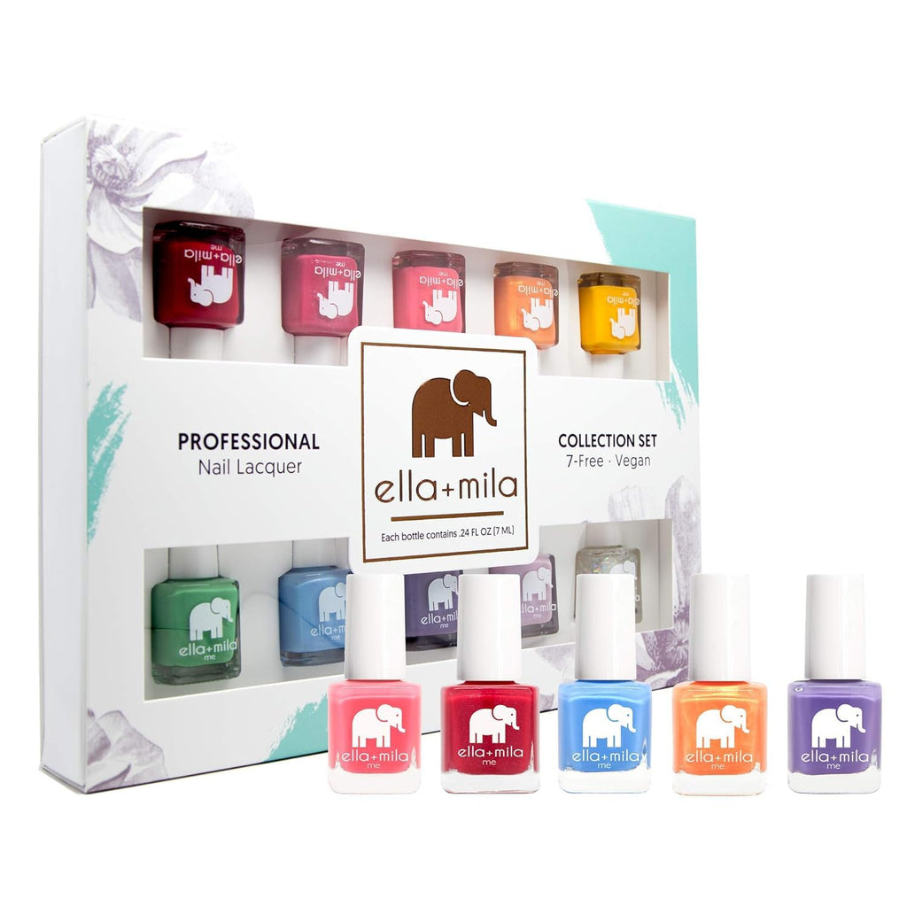ella+mila Professional Nail Polish Set – 10 Quick-Dry, Vegan & Non-Toxic, 0.24 fl oz Each