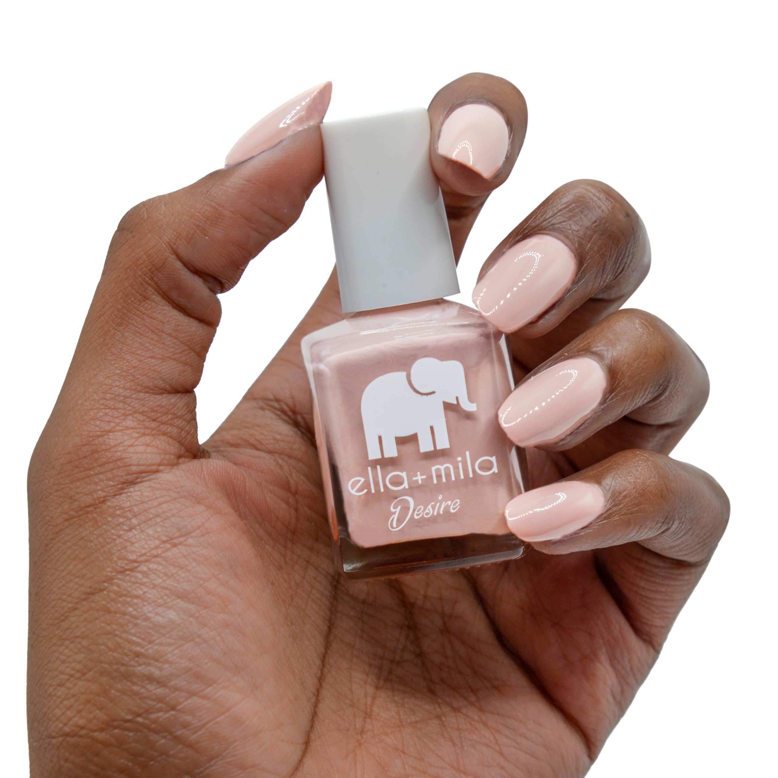 ella+mila Desert Suede Pink Nail Polish — Fast Dry, Long-Lasting, Chip-Resistant (0.45 fl oz)