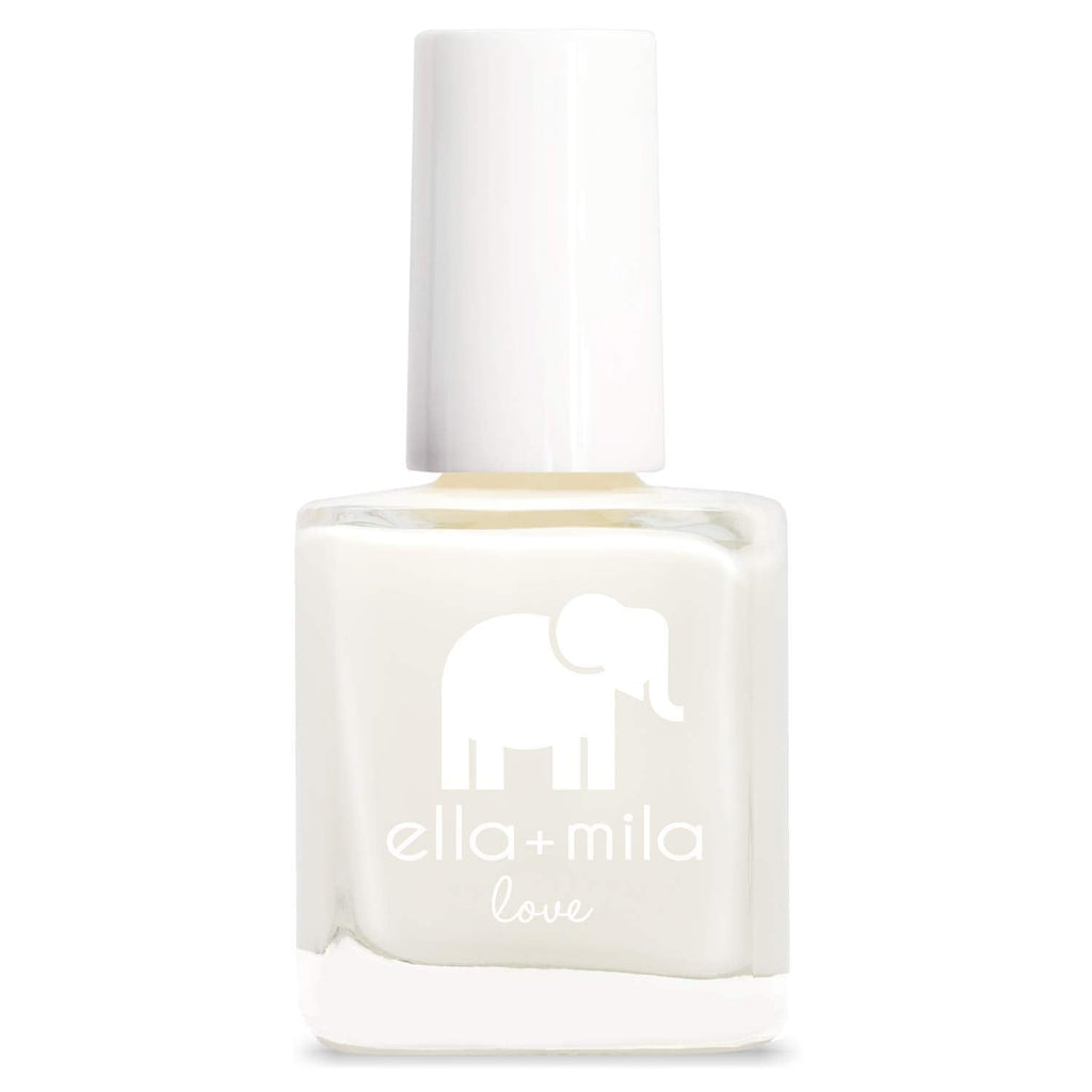 ella+mila Pure Love Quick-Dry White Nail Polish – Long-Lasting & Chip-Resistant, 0.45 oz