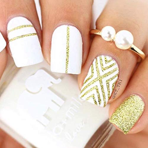 ella+mila Pure Love Quick-Dry White Nail Polish – Long-Lasting & Chip-Resistant, 0.45 oz