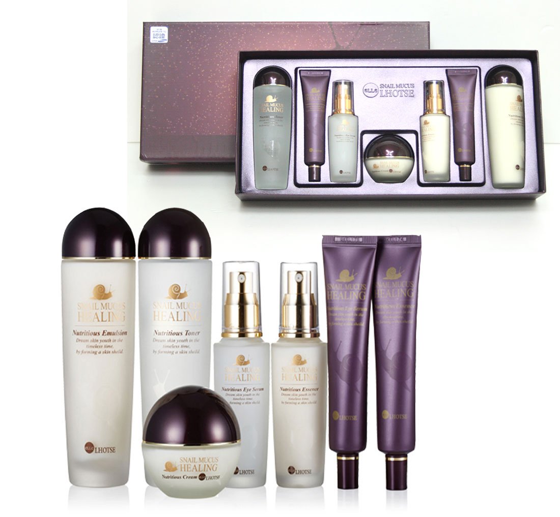 Elle Lhotse Snail Mucin Skincare Set – 7-Pcs, Anti-Wrinkle & Hydration | Korea