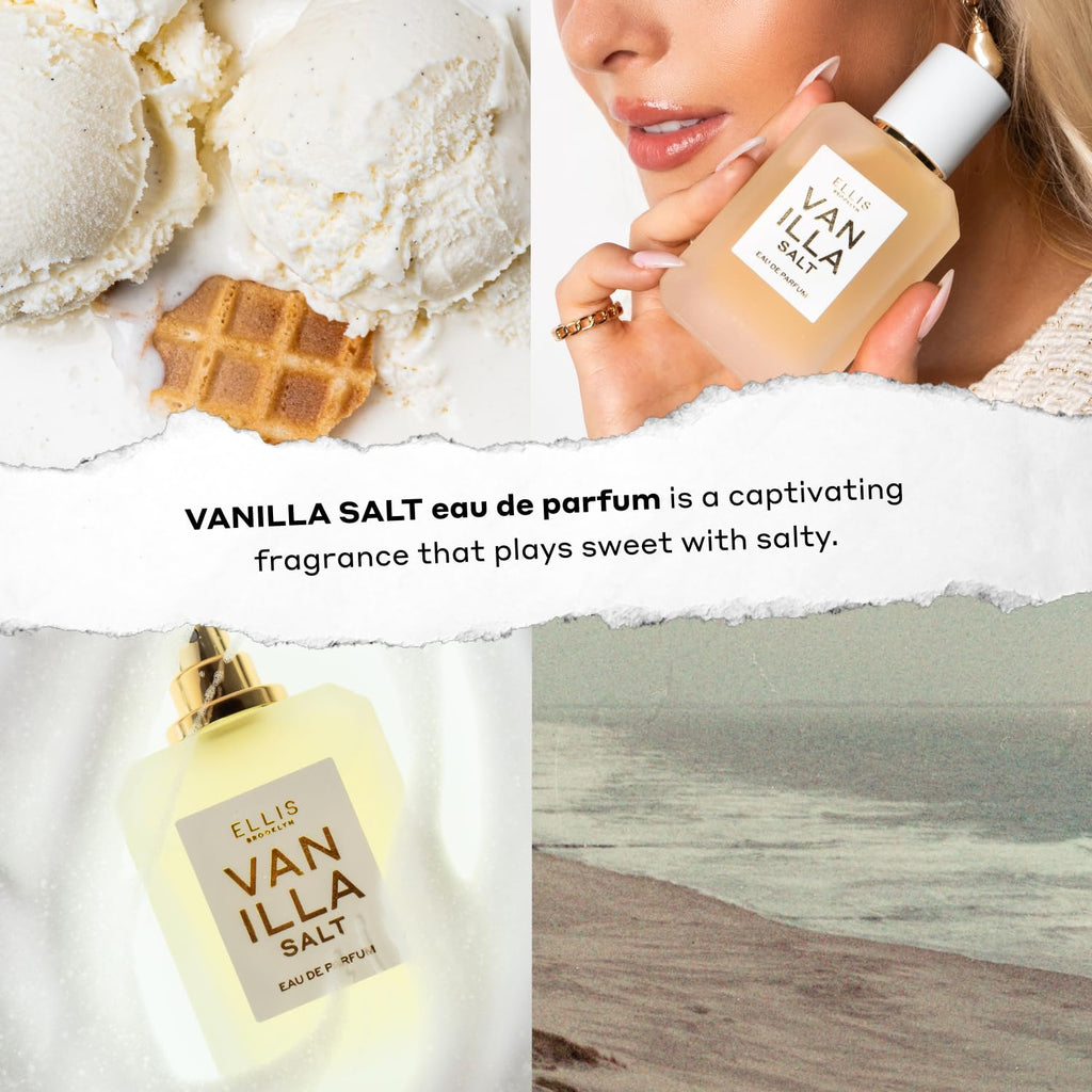 Ellis Brooklyn VANILLA SALT Eau de Parfum – Gourmand Vanilla, Sea Salt & Jasmine (1.7oz/50ml)
