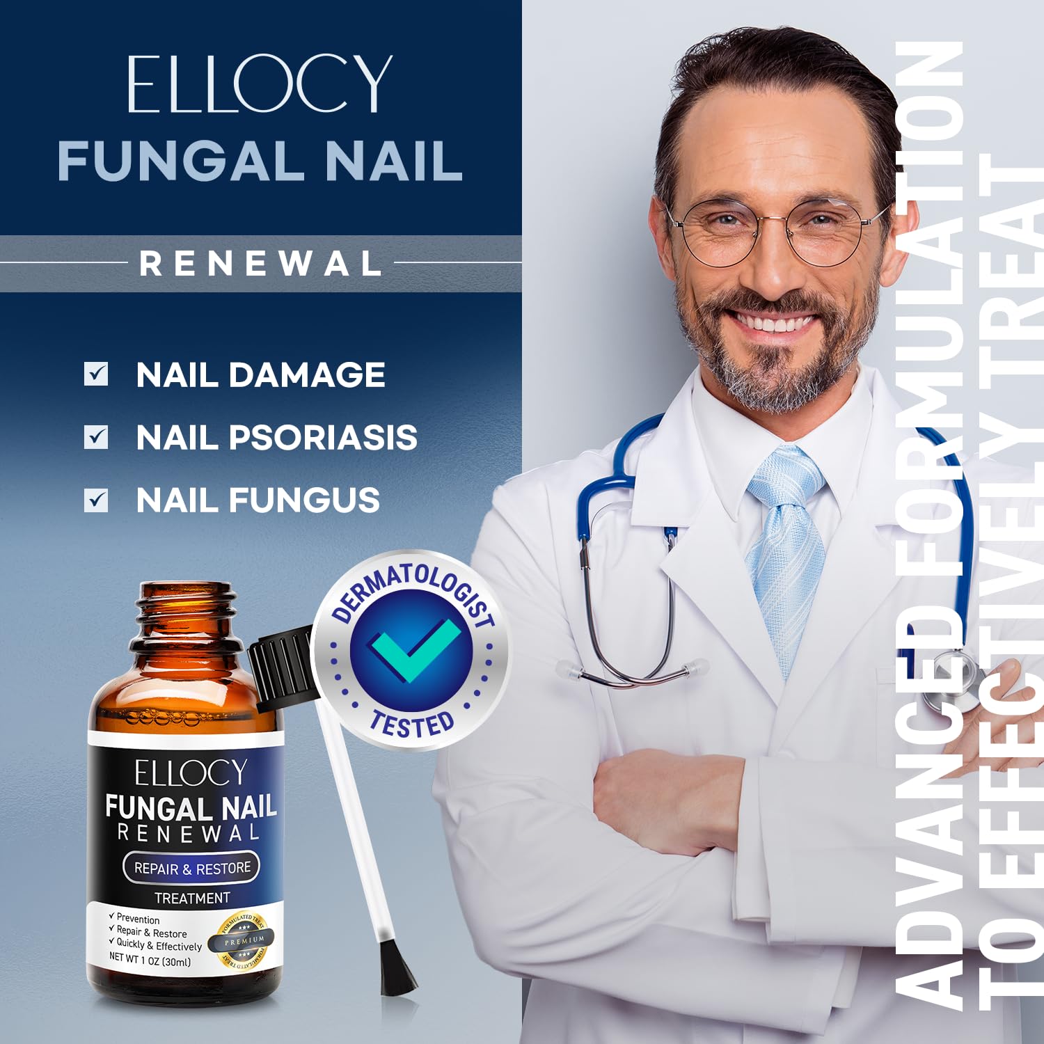 Ellocy Toenail Fungus Treatment Extra Strength – Nail Repair Liquid 30ml