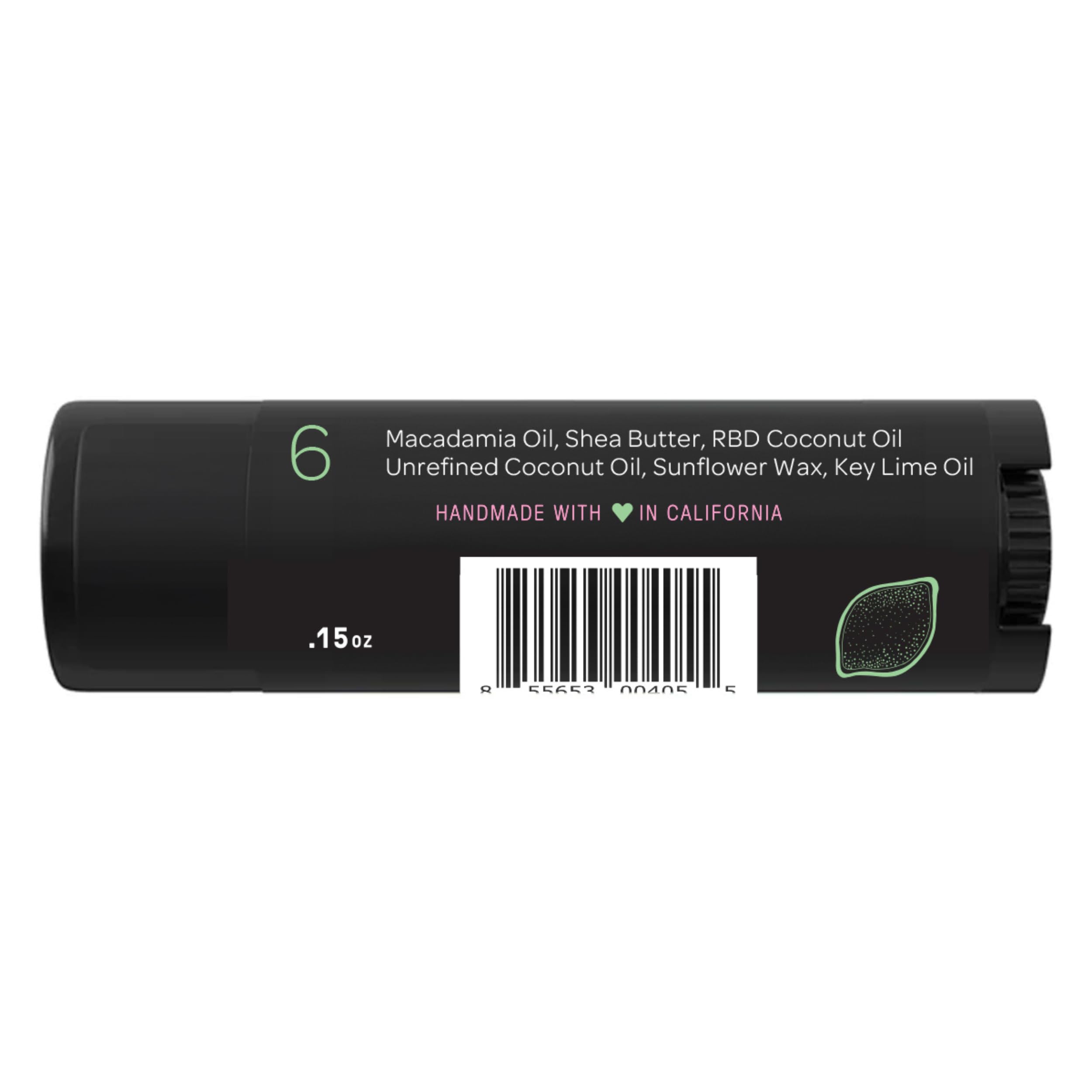 Ellovi Key Lime Lip Butter – 6-Ingredient Vegan Lip Balm for All-Day Hydration (3-Pack)
