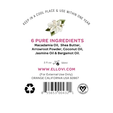Ellovi Midnight All-Natural Whipped Body Butter | 2 oz | 6-Ingredient Vegan Moisturizer