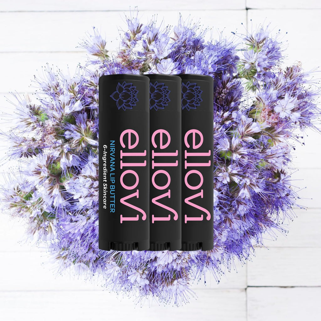 Ellovi Nirvana Lip Butter 3-Pack – Pure 6-Ingredient Vegan Lip Care