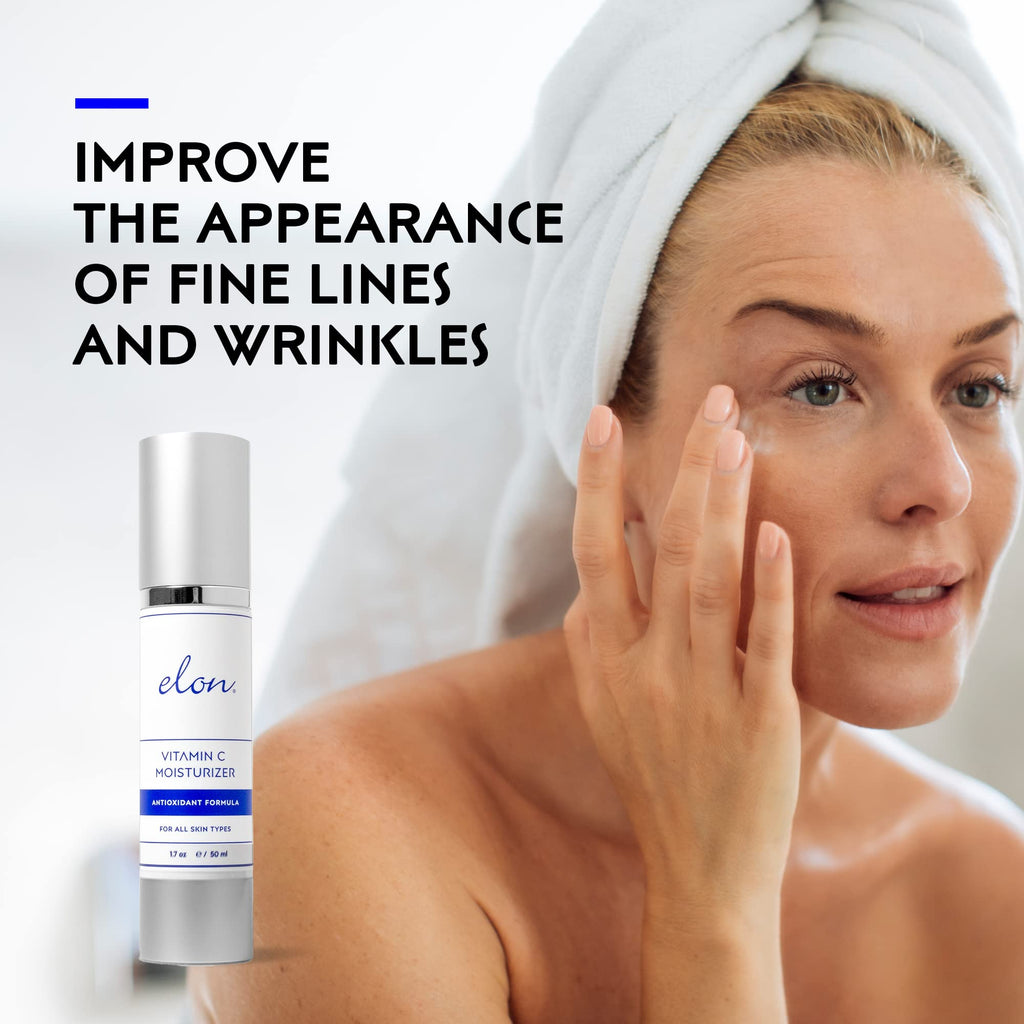 Elon Antioxidant C Moisturizer – Vitamin E, MSM & Jojoba Face Lotion