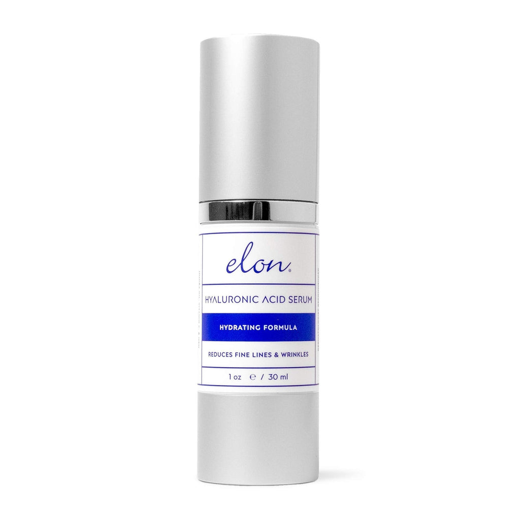 Elon Hyaluronic Acid Serum for Face & Neck - Hydration, Vitamin C & E, Jojoba Oil