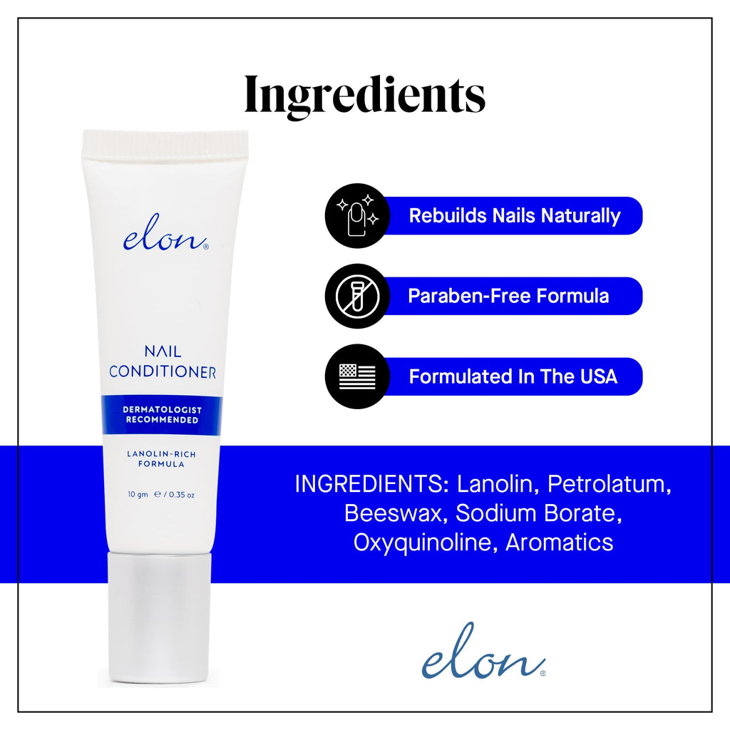 Elon Lanolin-Rich Nail Conditioner – Strengthens Nails & Protects Cuticles (10g Tube, 3-Pack)