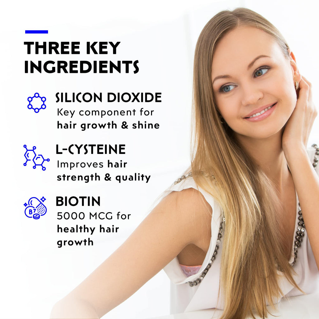 Elon Matrix 5000 Biotin 5000mcg – Extended-Release Hair Growth Vitamins (Pack of 3, 180-Day Supply)