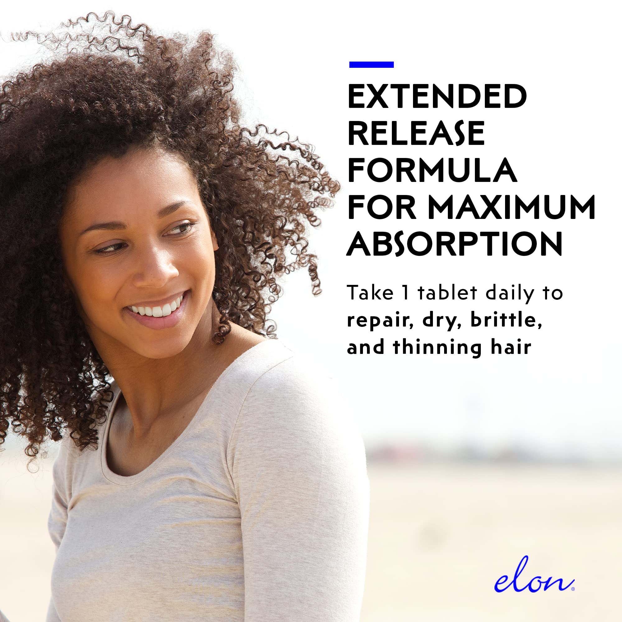 Elon Matrix 5000 Biotin 5000mcg – Extended-Release Hair Growth Vitamins (Pack of 3, 180-Day Supply)