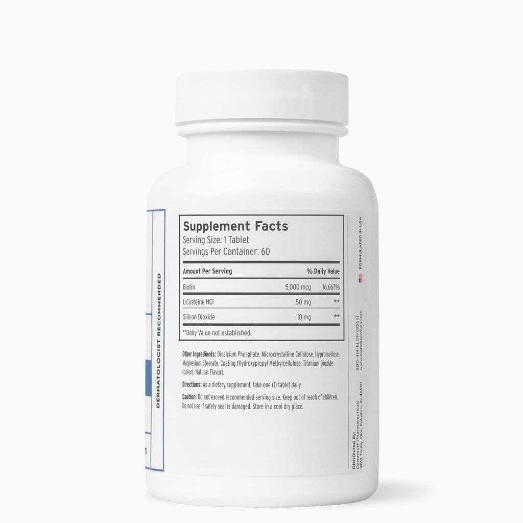 Elon Matrix 5000 Biotin 5000mcg Extended-Release Hair Growth Vitamins – Pack of 2 (120-Day Supply)
