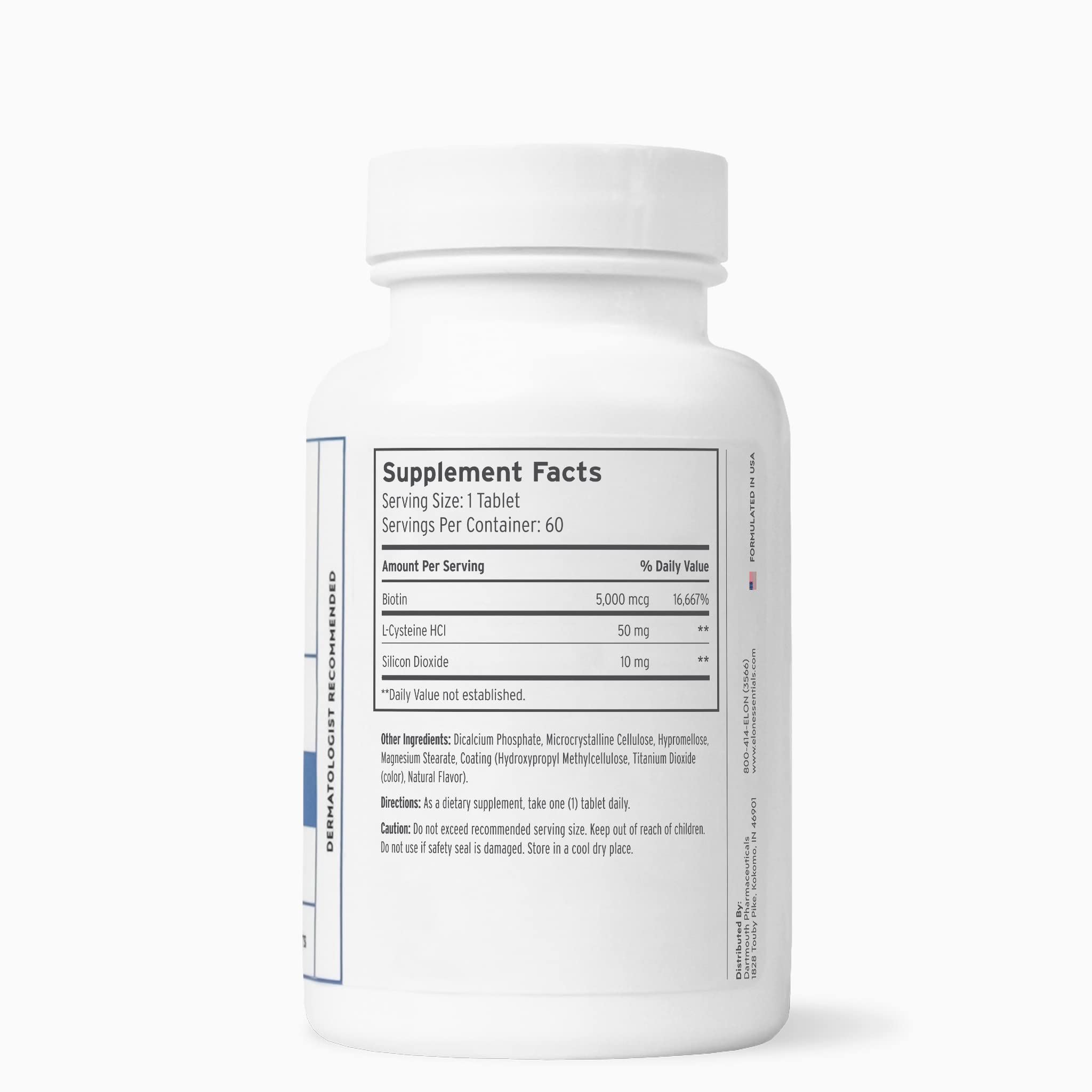 Elon Matrix 5000 Biotin 5000mcg Extended-Release Hair Growth Vitamins – Pack of 2 (120-Day Supply)