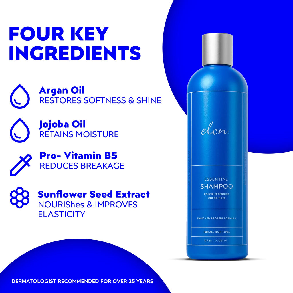 Elon Sulfate-Free Shampoo & Conditioner Set (12oz) – Color Safe, Paraben Free