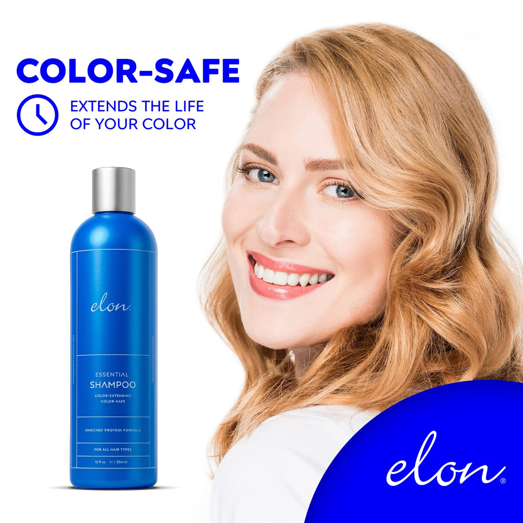 Elon Sulfate-Free Shampoo & Conditioner Set (12oz) – Color Safe, Paraben Free
