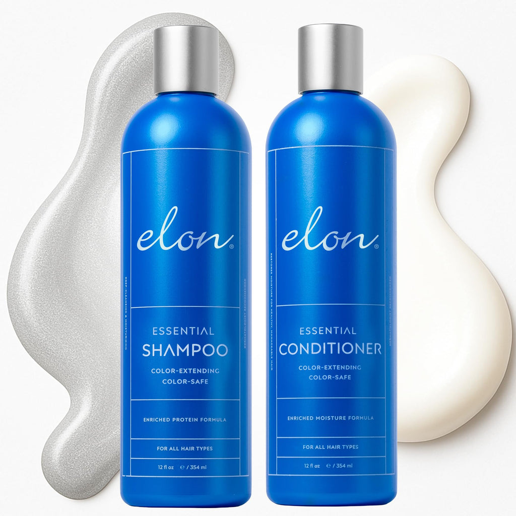 Elon Sulfate-Free Shampoo & Conditioner Set (12oz) – Color Safe, Paraben Free