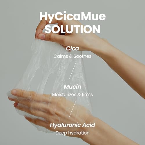 elravie HyCicaMue Recovery Mask (10ea) | Soothing, Hydrating Korean Sheet Mask for Sensitive Skin
