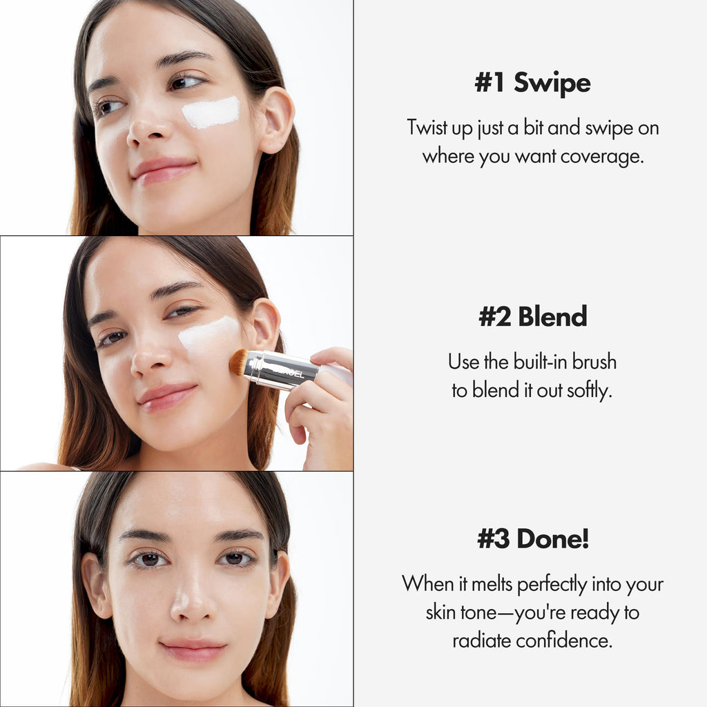 ELROEL BLANC Cover Stick V – Color-Changing Foundation with Detachable Brush