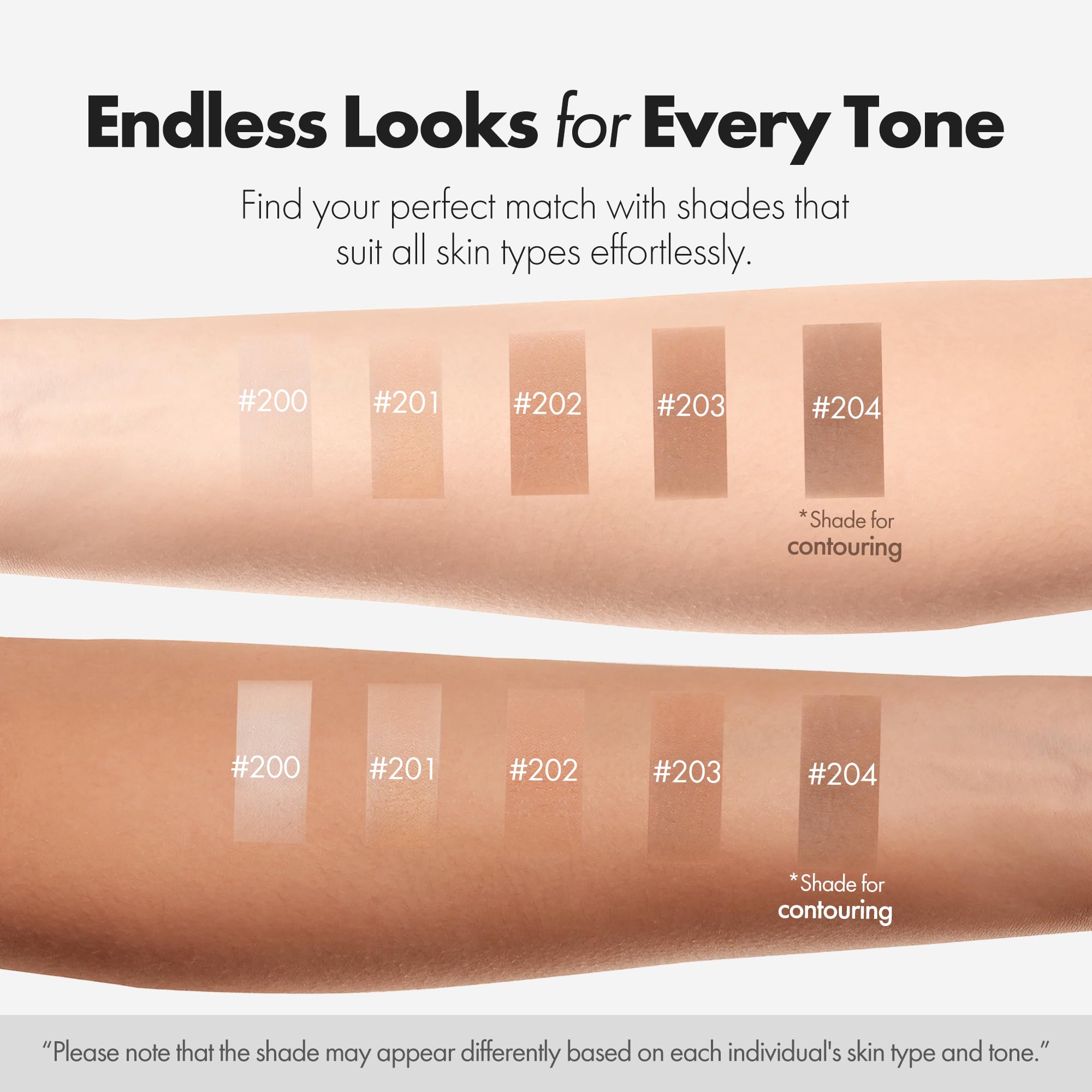 ELROEL Blanc Cover Stick V White – Korean Color-Changing Foundation with Volufiline (204 Tan) | Dual-Ended, Dewy Base Makeup