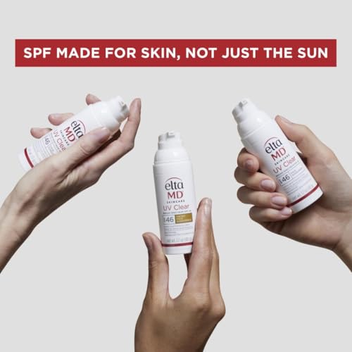 EltaMD UV Clear SPF 46 Face Sunscreen — Oil-Free for Acne-Prone Skin | 1.7 oz Pump (Pack of 2)