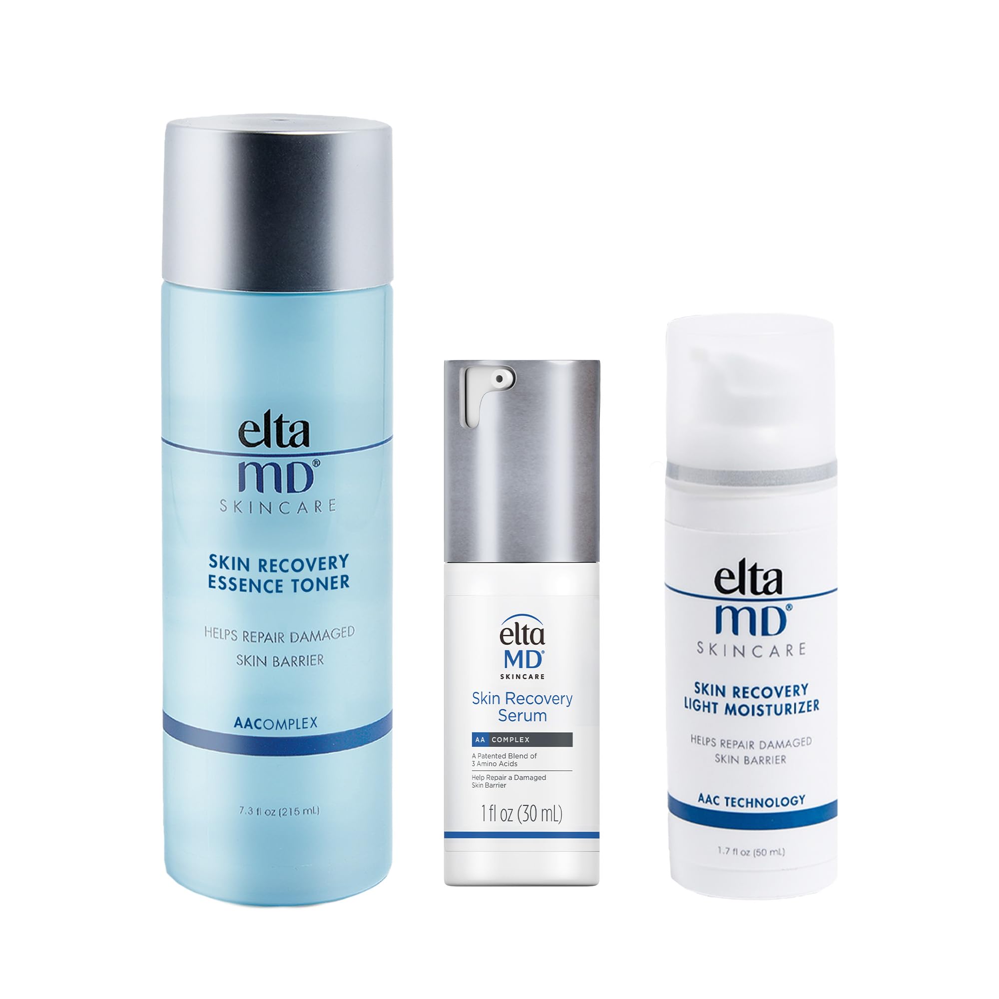 EltaMD Skin Recovery System – 3-Piece Toner, Serum & Light Moisturizer Kit