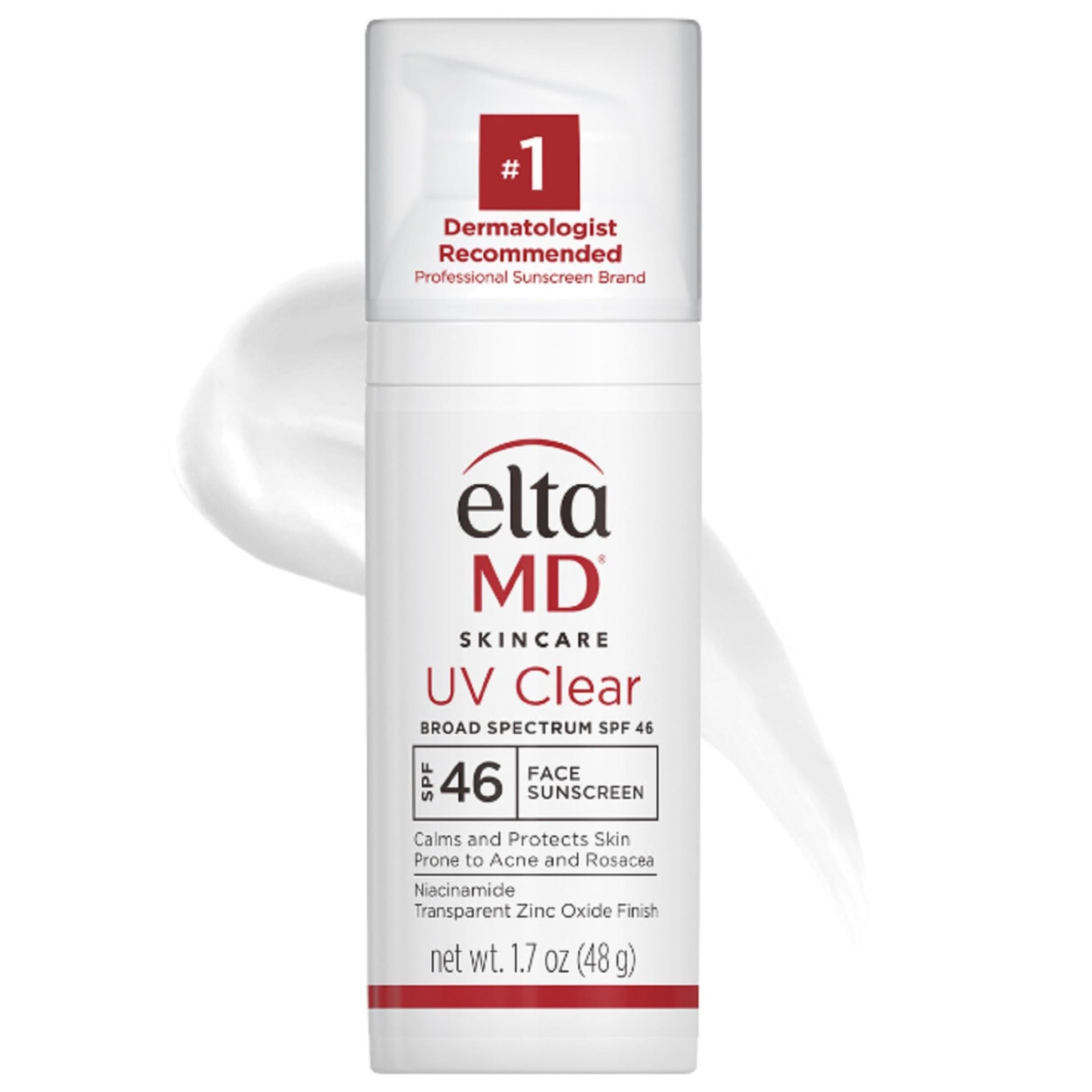EltaMD UV Clear Face Sunscreen SPF 46 | Oil-Free for Acne-Prone Skin | 1.7 oz Pump