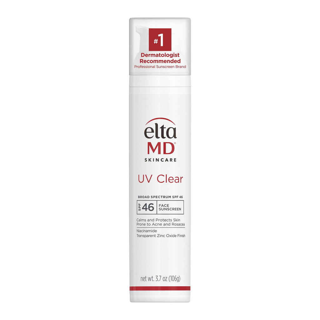 EltaMD UV Clear SPF 46 — Oil-Free Zinc Oxide Facial Sunscreen for Acne-Prone & Sensitive Skin (3.7 oz)