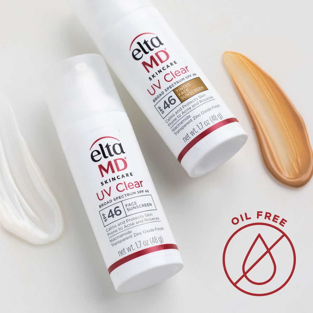 EltaMD UV Clear SPF 46 Oil-Free Sunscreen — Lightweight, Non-Greasy Protection for Acne-Prone Skin