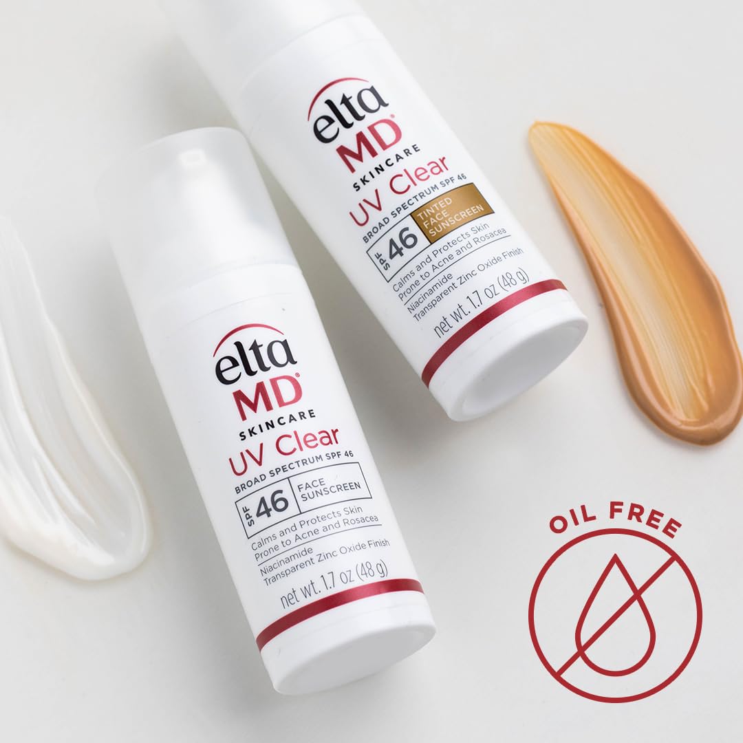 EltaMD UV Clear SPF 46 Oil-Free Sunscreen — Lightweight, Non-Greasy Protection for Acne-Prone Skin
