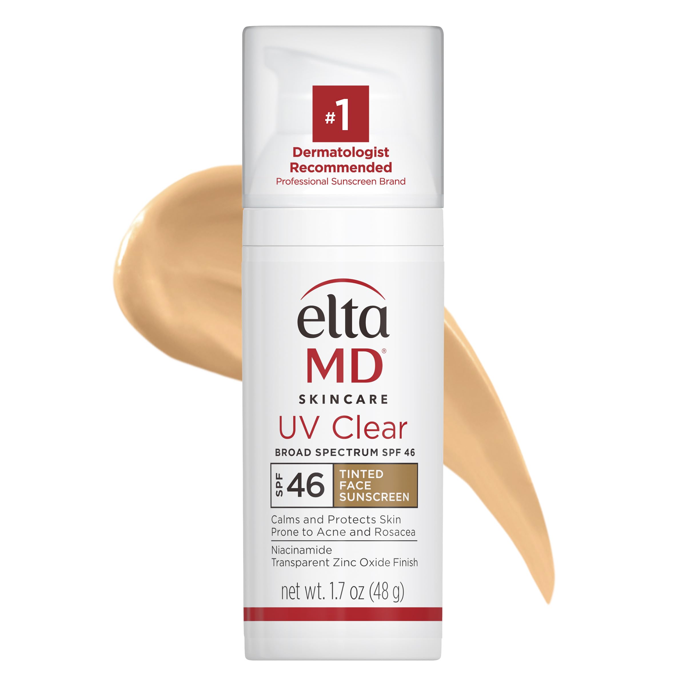 EltaMD UV Clear Tinted Face Sunscreen SPF 46 — Oil-Free, Zinc Oxide, Dermatologist Recommended