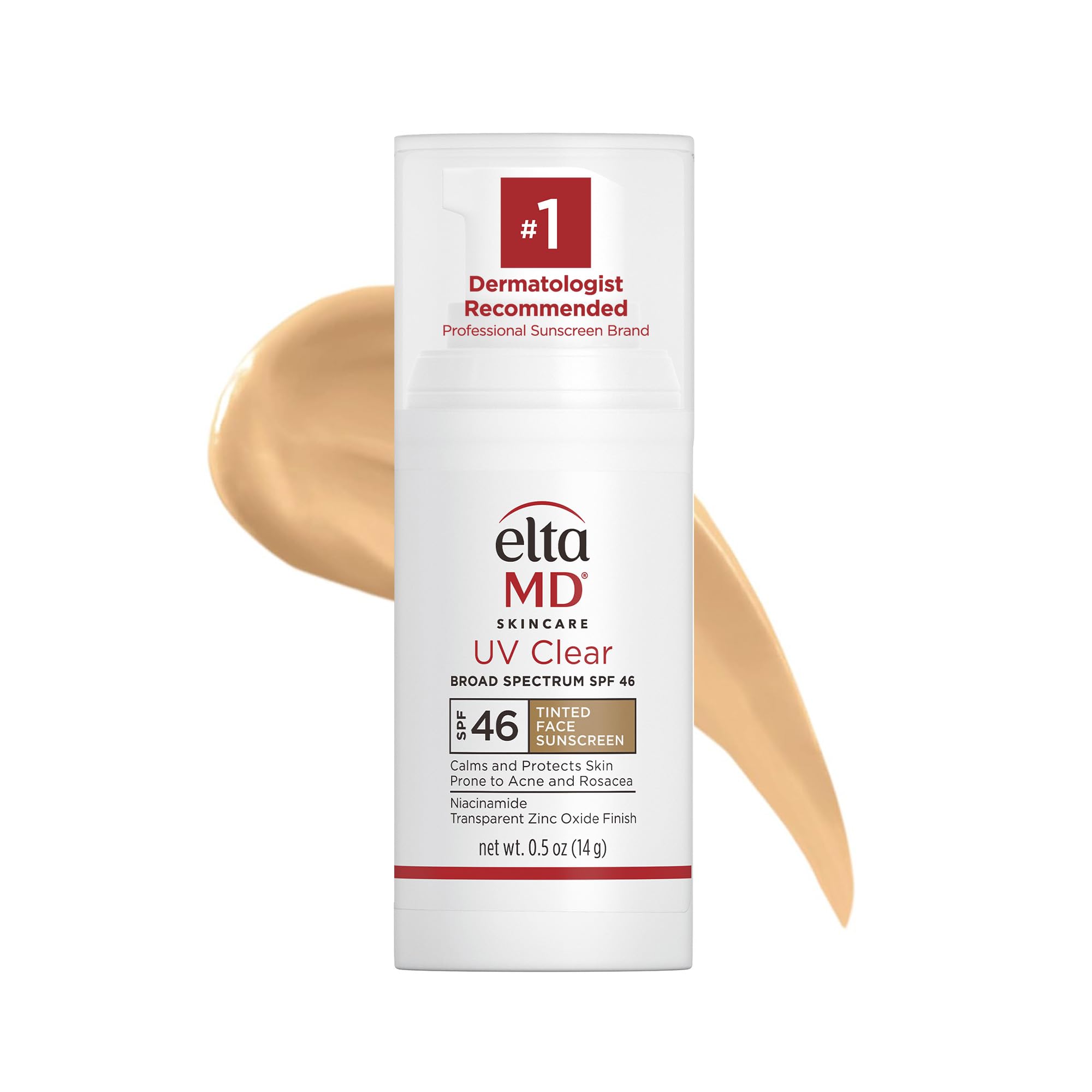 EltaMD UV Clear Tinted SPF 46 Sunscreen – Oil-Free, Zinc Oxide, Dermatologist Recommended