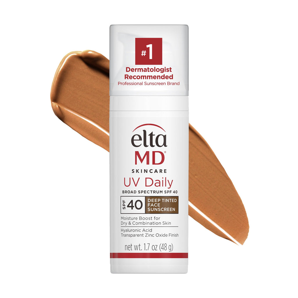 EltaMD UV Daily Deep Tint SPF 40 with Zinc Oxide – Hydrating Tinted Sunscreen Moisturizer