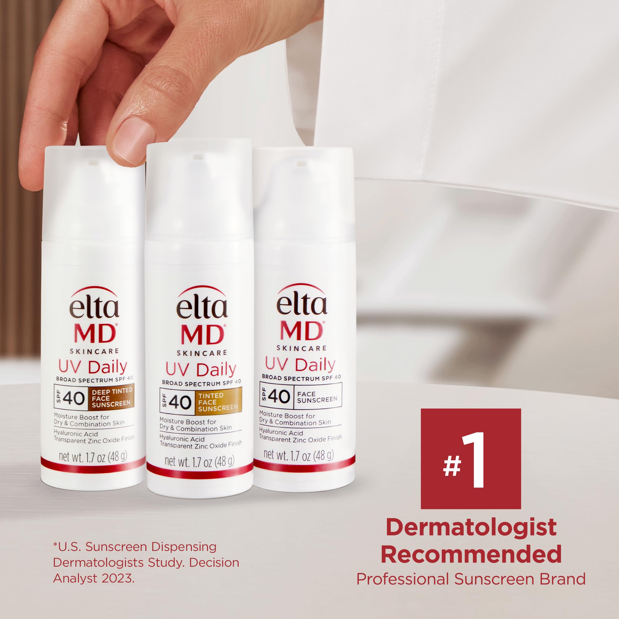 EltaMD UV Daily Deep Tint SPF 40 with Zinc Oxide – Hydrating Tinted Sunscreen Moisturizer