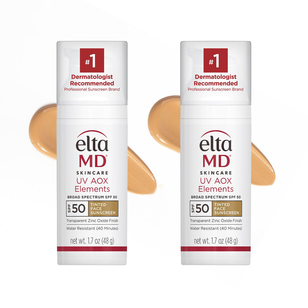 EltaMD UV Elements Tinted Moisturizer SPF 44 – Mineral Sunscreen, Oil-Free, Water-Resistant (2 x 2 oz)