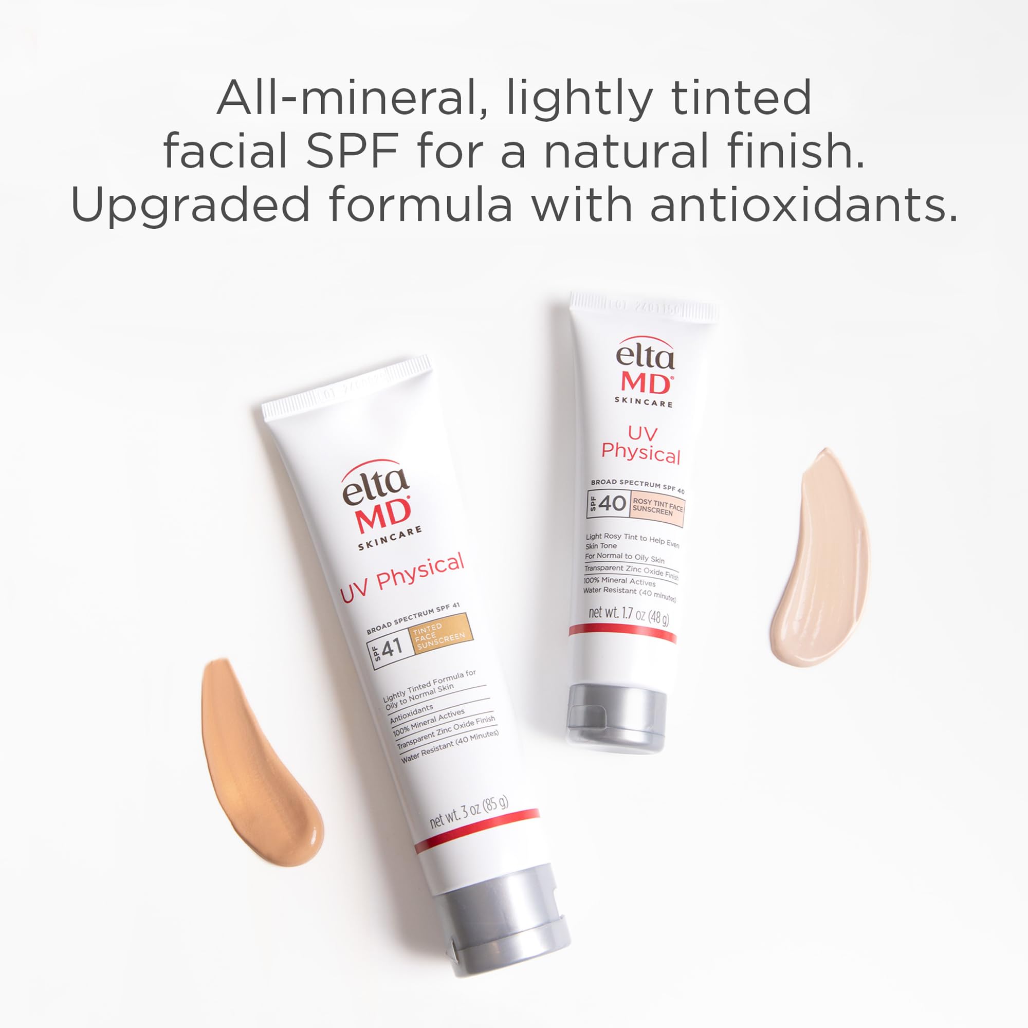 EltaMD UV Physical Tinted Face Sunscreen SPF 41 | Mineral, Matte Finish, 100% Mineral Actives
