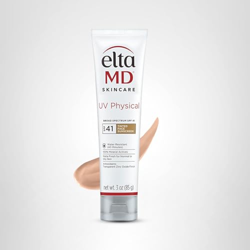 EltaMD UV Physical Tinted Face Sunscreen SPF 41 | Mineral, Matte Finish, 100% Mineral Actives