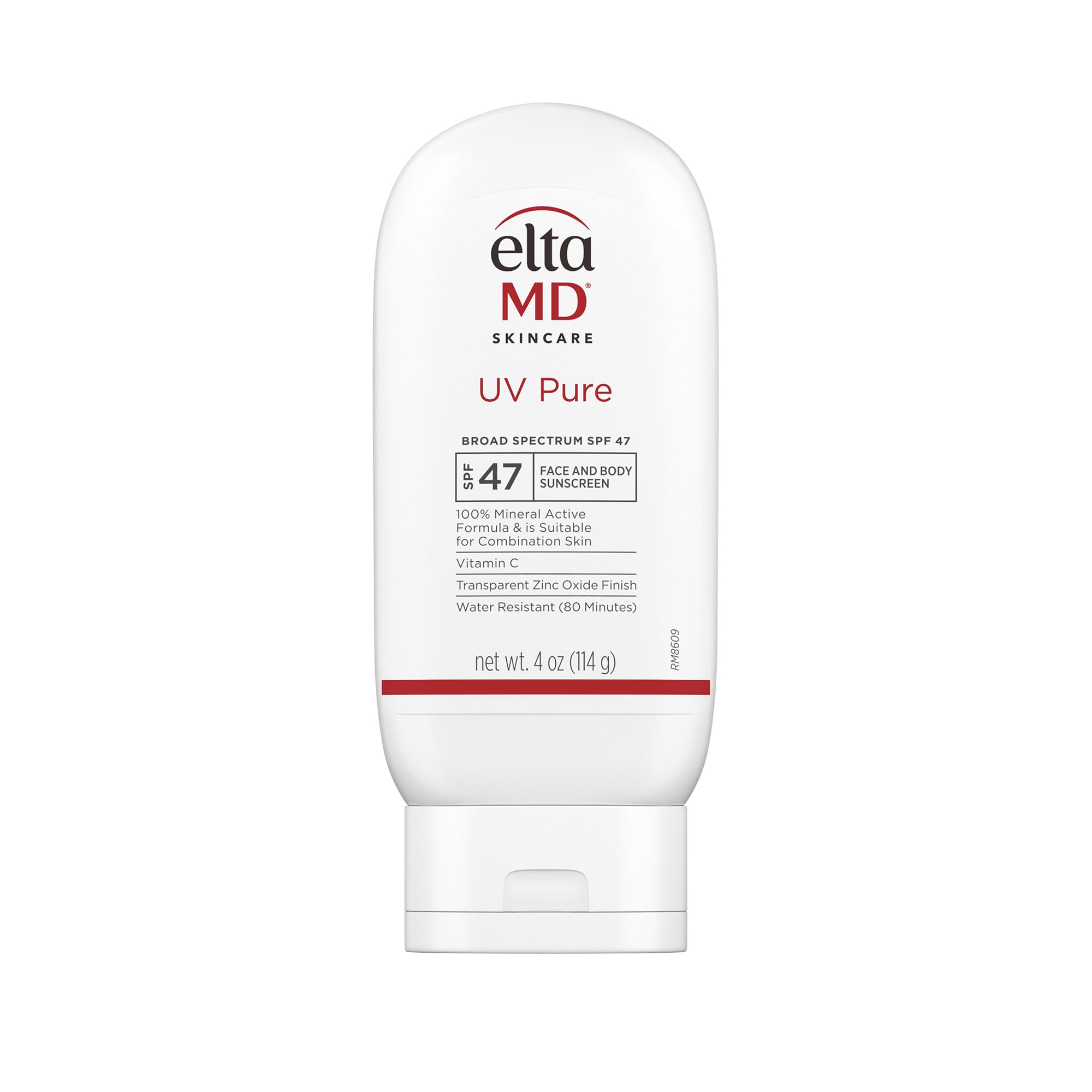 EltaMD UV Pure Face & Body Sunscreen SPF 47 – Mineral, Oil-Free, Water-Resistant (80 min) | 4 oz