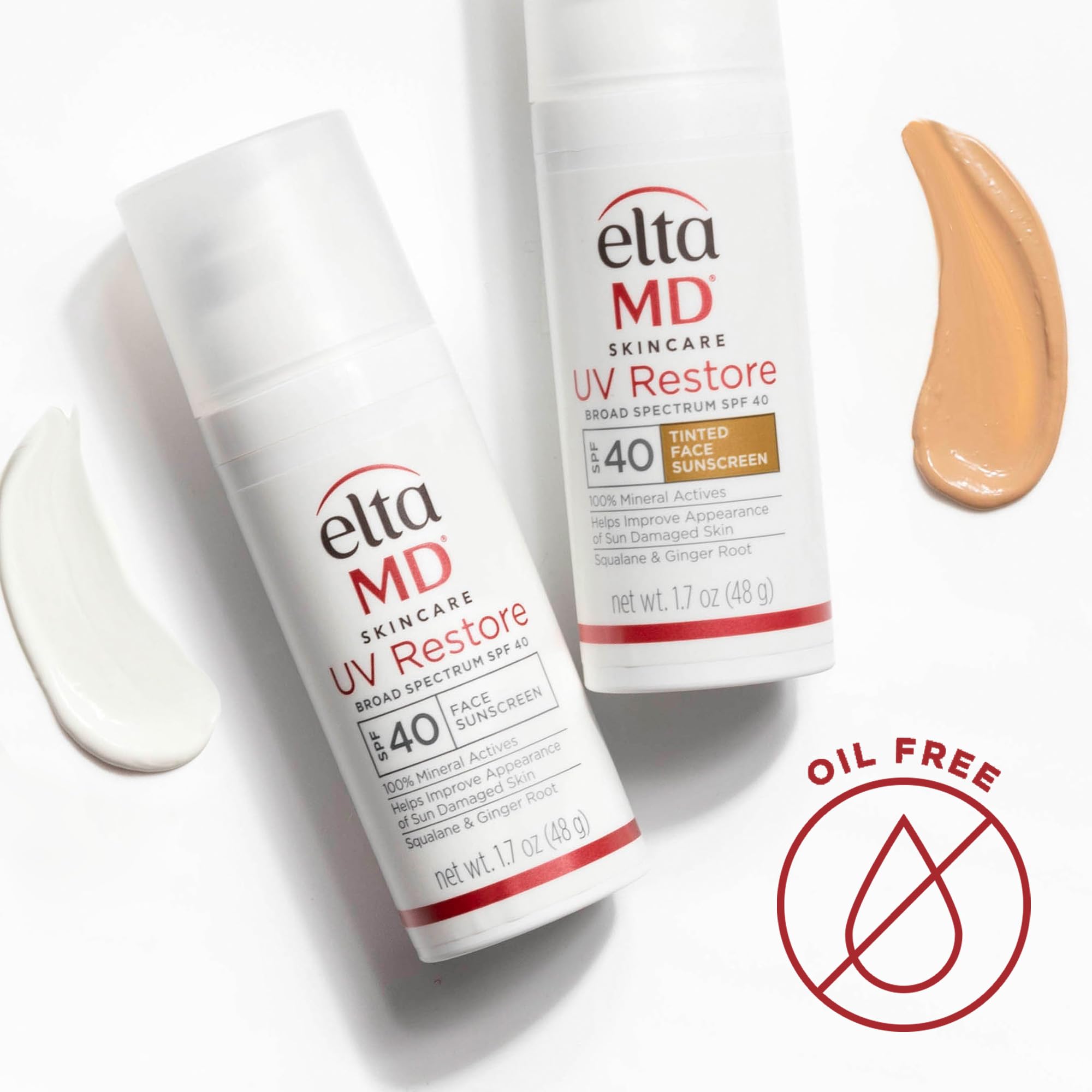 EltaMD UV Restore SPF 40 Mineral Face Sunscreen – Tinted, Moisturizing (1.7 oz)
