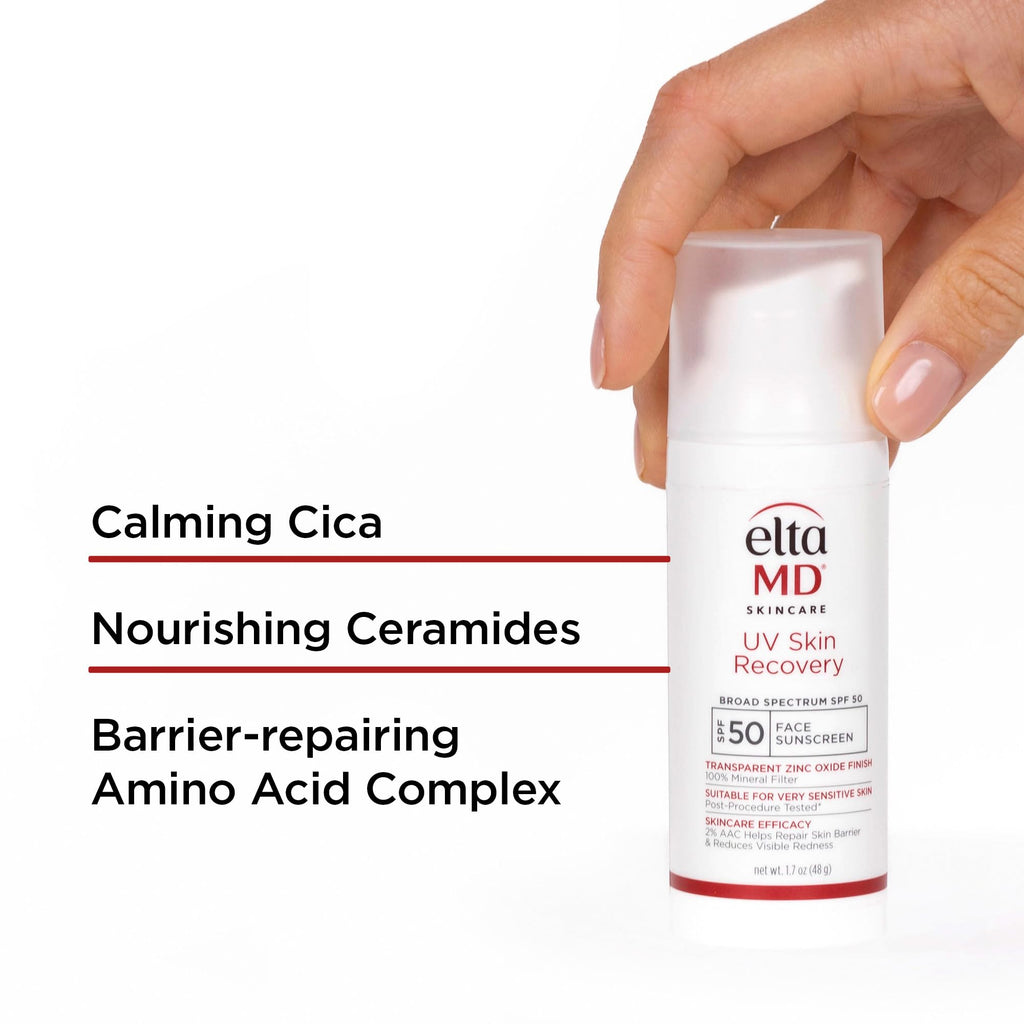 EltaMD UV Skin Recovery SPF 50 – All Mineral Zinc Oxide Sunscreen for Sensitive Skin
