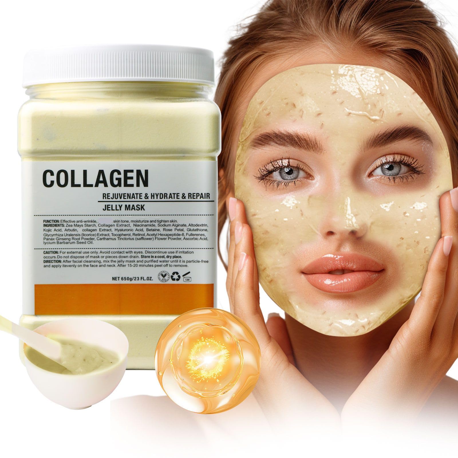 ELVENSTARS Collagen Jelly Mask – Spa-Quality Facial & Vajacial Hydro Jelly