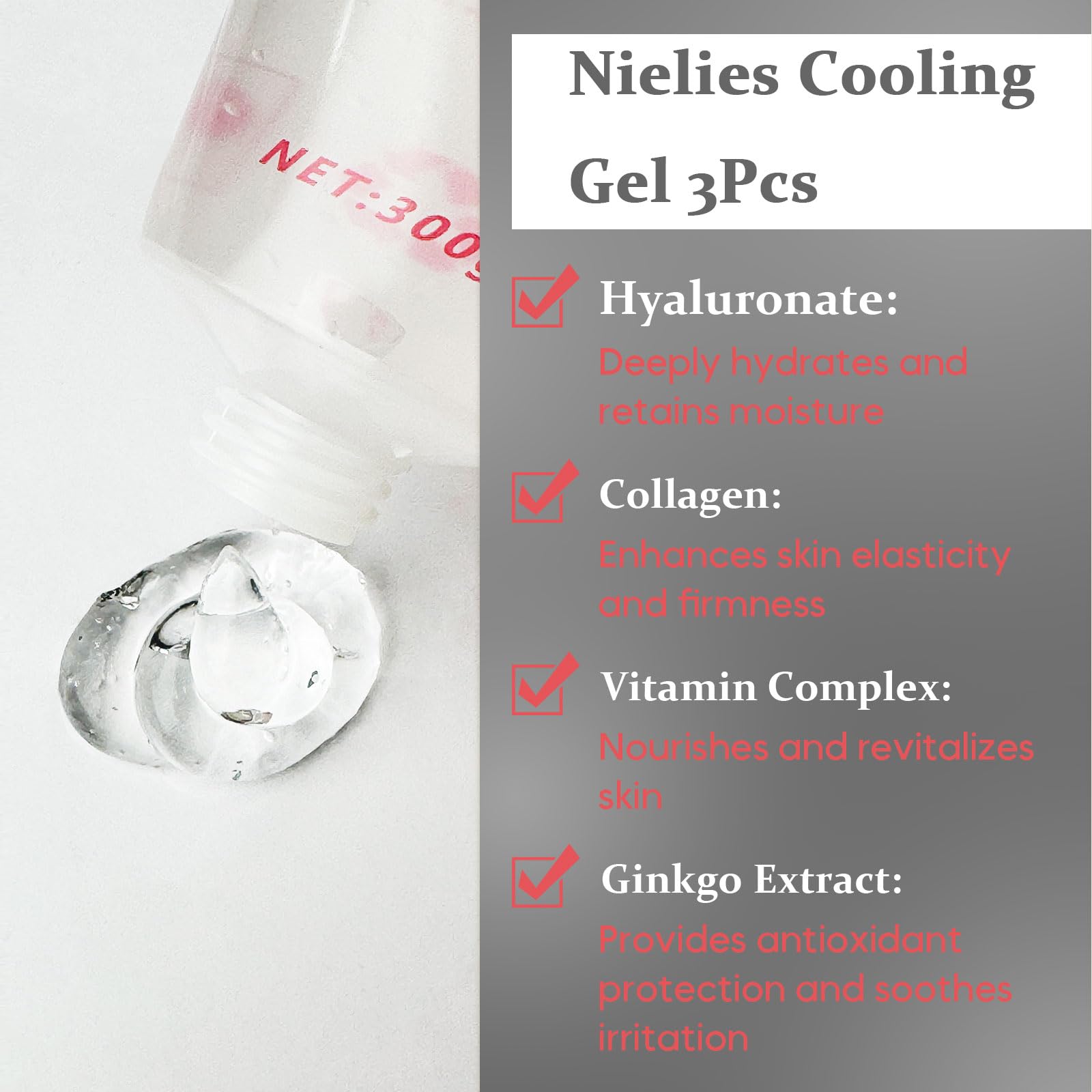 Elvenstars 3-Pcs Conductive Cooling Gel for Laser Hair Removal