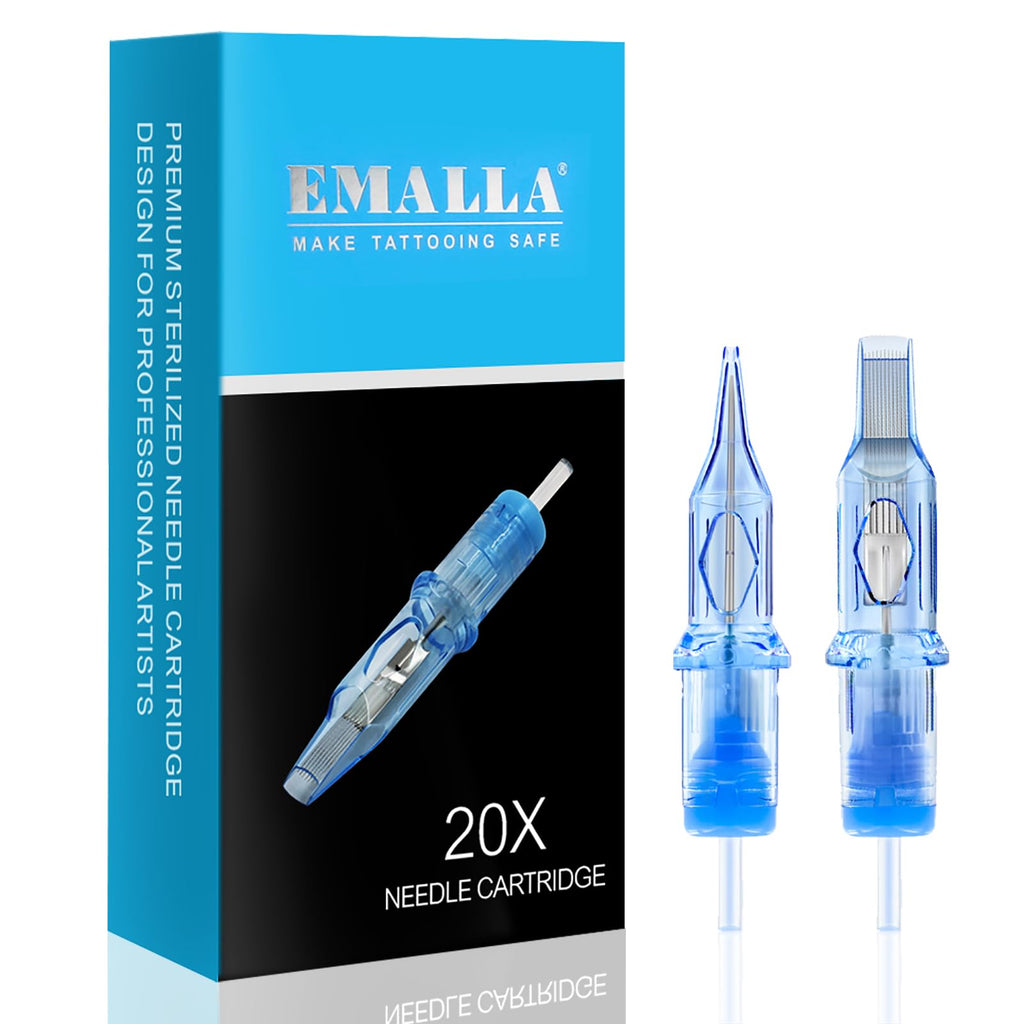 Emalla Eliot Tattoo Cartridge Needles 20Pcs #10 Bugpin 0.30mm 3.5mm Taper – Lining & Shading (1007RSL)