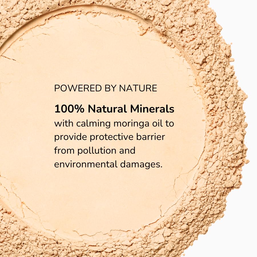Emani Flawless Matte Powder Foundation – Mineral Compact for Sensitive Skin, Deep Golden
