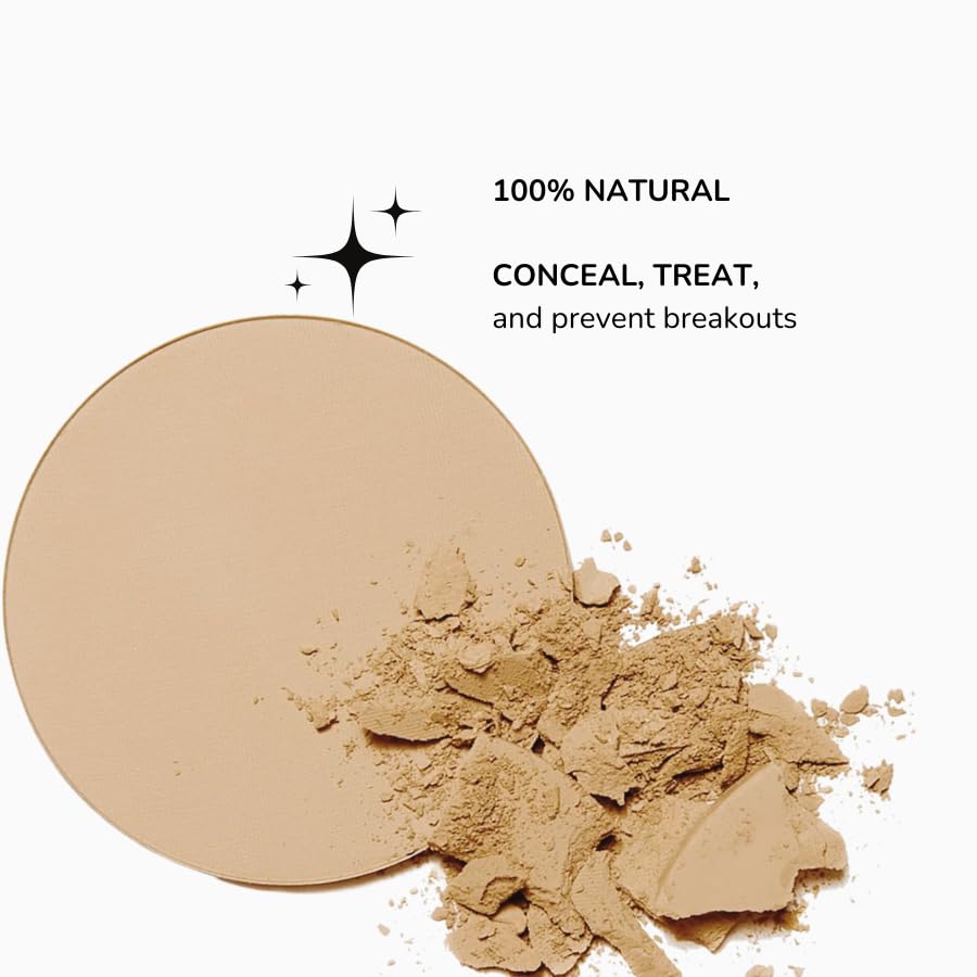 Emani Flawless Matte Powder Foundation – Mineral Compact for Sensitive Skin, Deep Golden