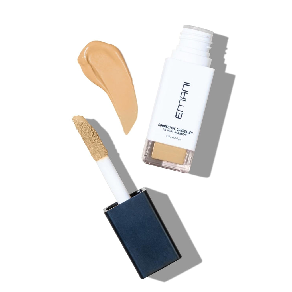 Emani HD Corrective Liquid Concealer – Full Coverage with Vitamin C & Hyaluronic Acid (Medium)
