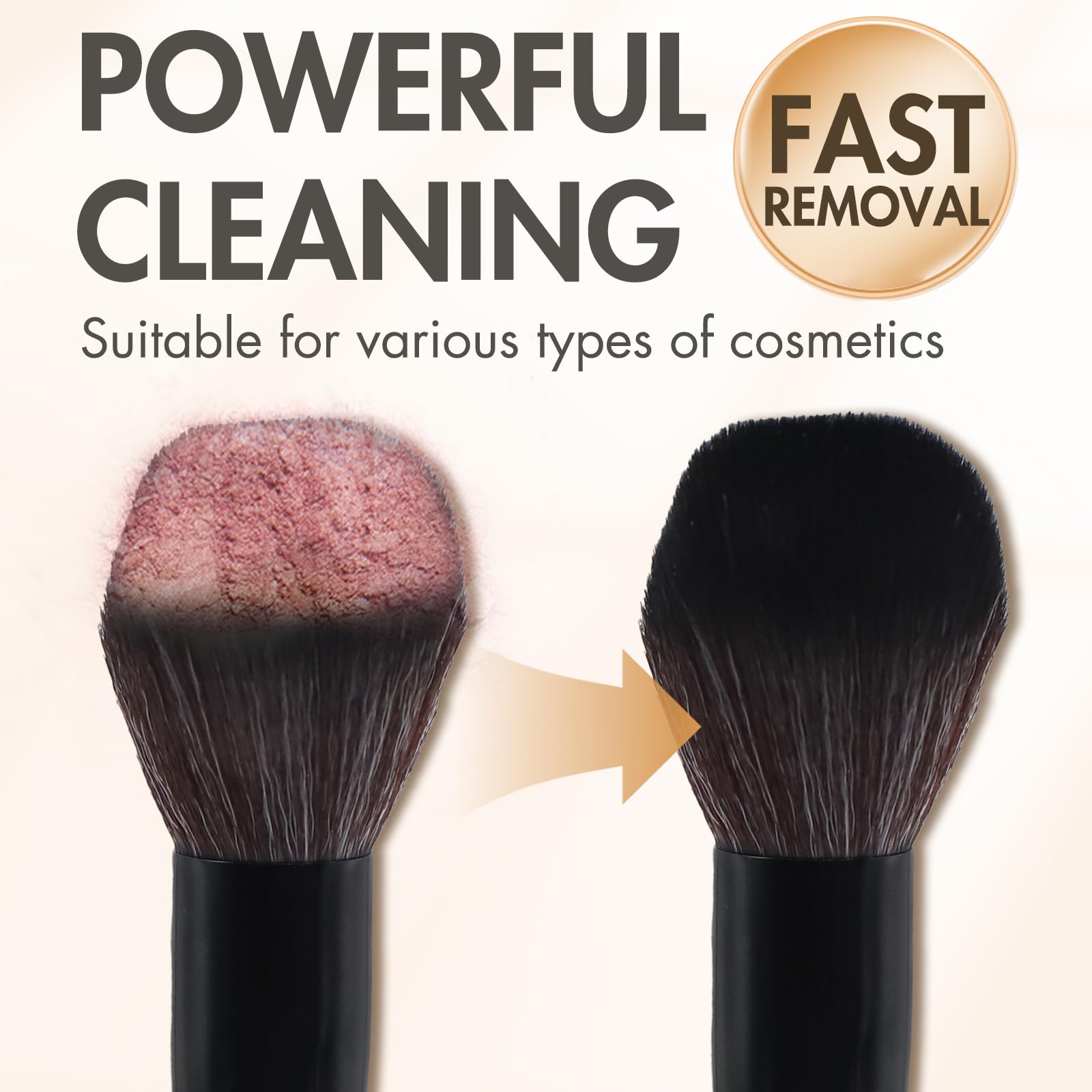 Embagol Makeup Brush Cleaner – Rinse-Free, Quick-Dry, Vegan & Cruelty-Free, 2-Pack (1000 ml / 33.8 fl oz)