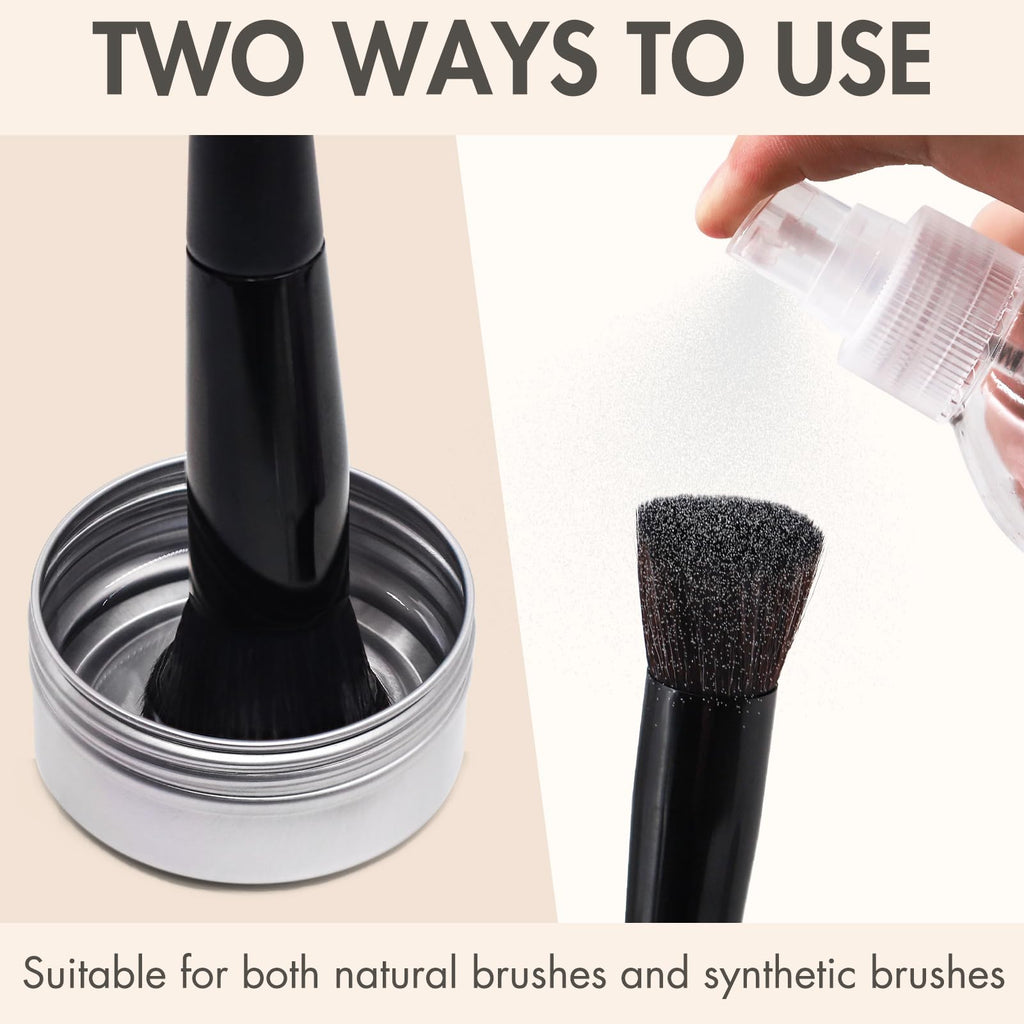 Embagol Makeup Brush Cleaner – Rinse-Free, Quick-Dry, Vegan & Cruelty-Free, 2-Pack (1000 ml / 33.8 fl oz)