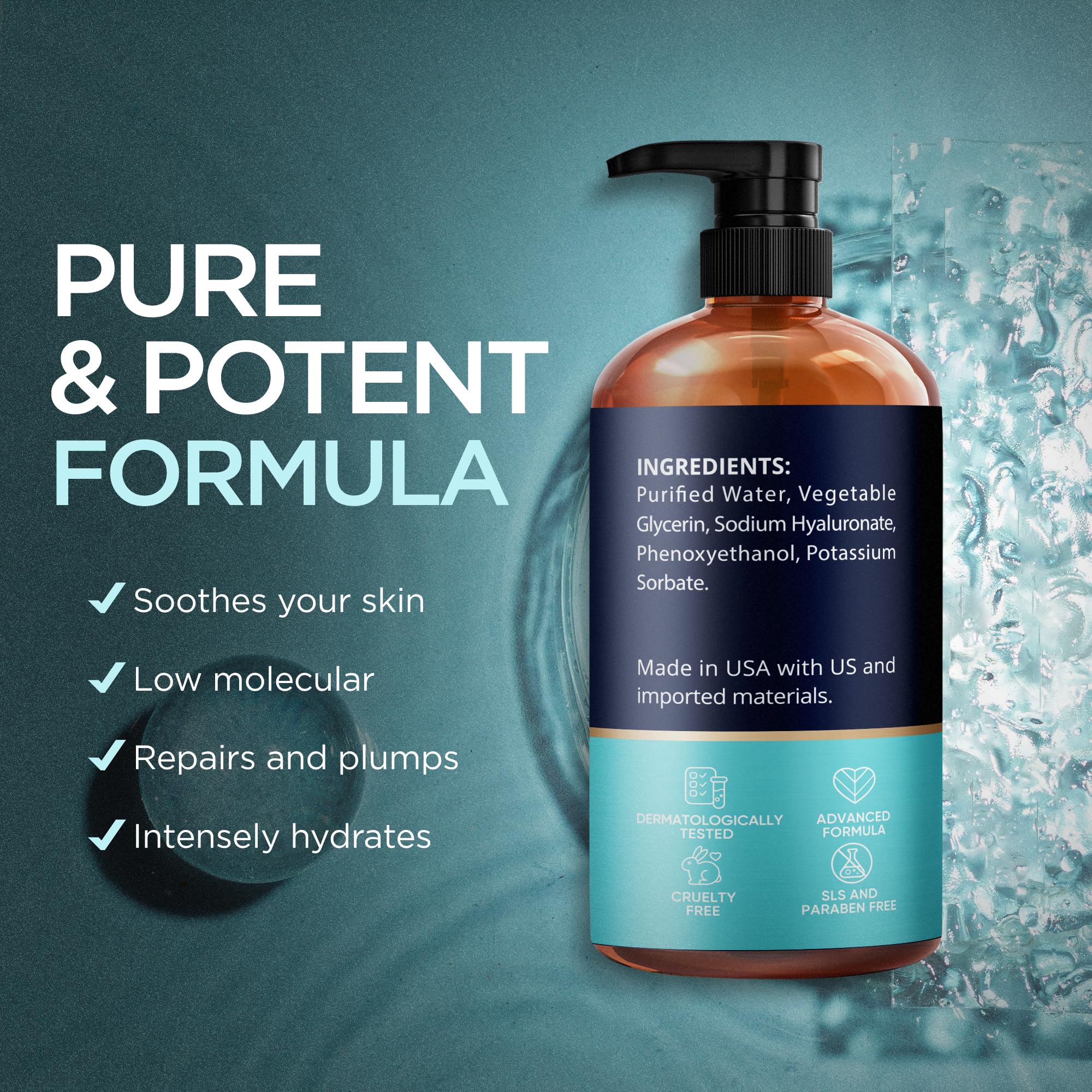 Ember Cloud Hyaluronic Acid Serum for Face (8 oz) – Hydration, Fragrance-Free & Paraben-Free