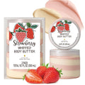 Embleaf Strawberry Whipped Body Butter – Deep Moisturizing Shea Lotion for Dry Skin (3.4 fl oz + 6.8 fl oz)